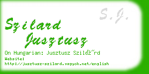 szilard jusztusz business card